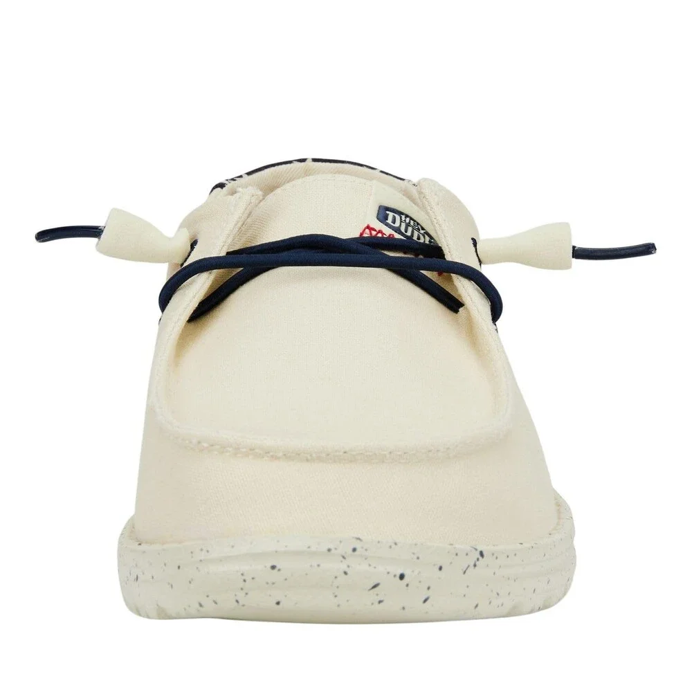 Hey Dude Wendy Americana 41096-1LB Womens US 9M Off White Comfort Shoes MEW1602